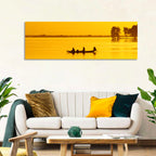 Pirogue at Golden Dusk Wall Art
