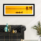 Pirogue at Golden Dusk Wall Art