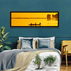 Pirogue at Golden Dusk Wall Art