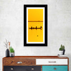 Pirogue at Golden Dusk Wall Art