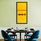 Pirogue at Golden Dusk Wall Art