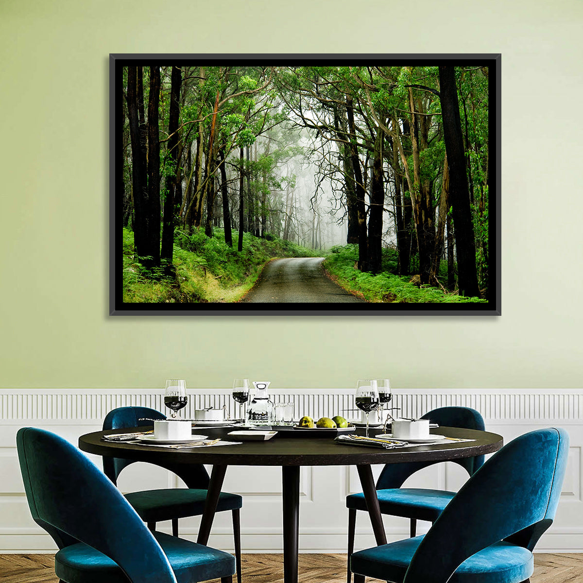 Misty Eucalyptus Road Wall Art