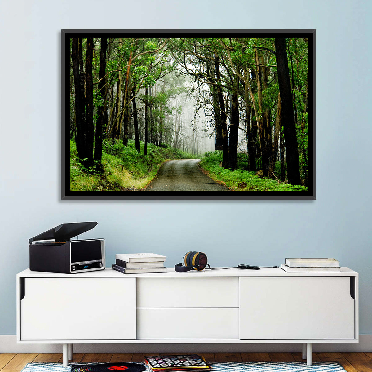 Misty Eucalyptus Road Wall Art
