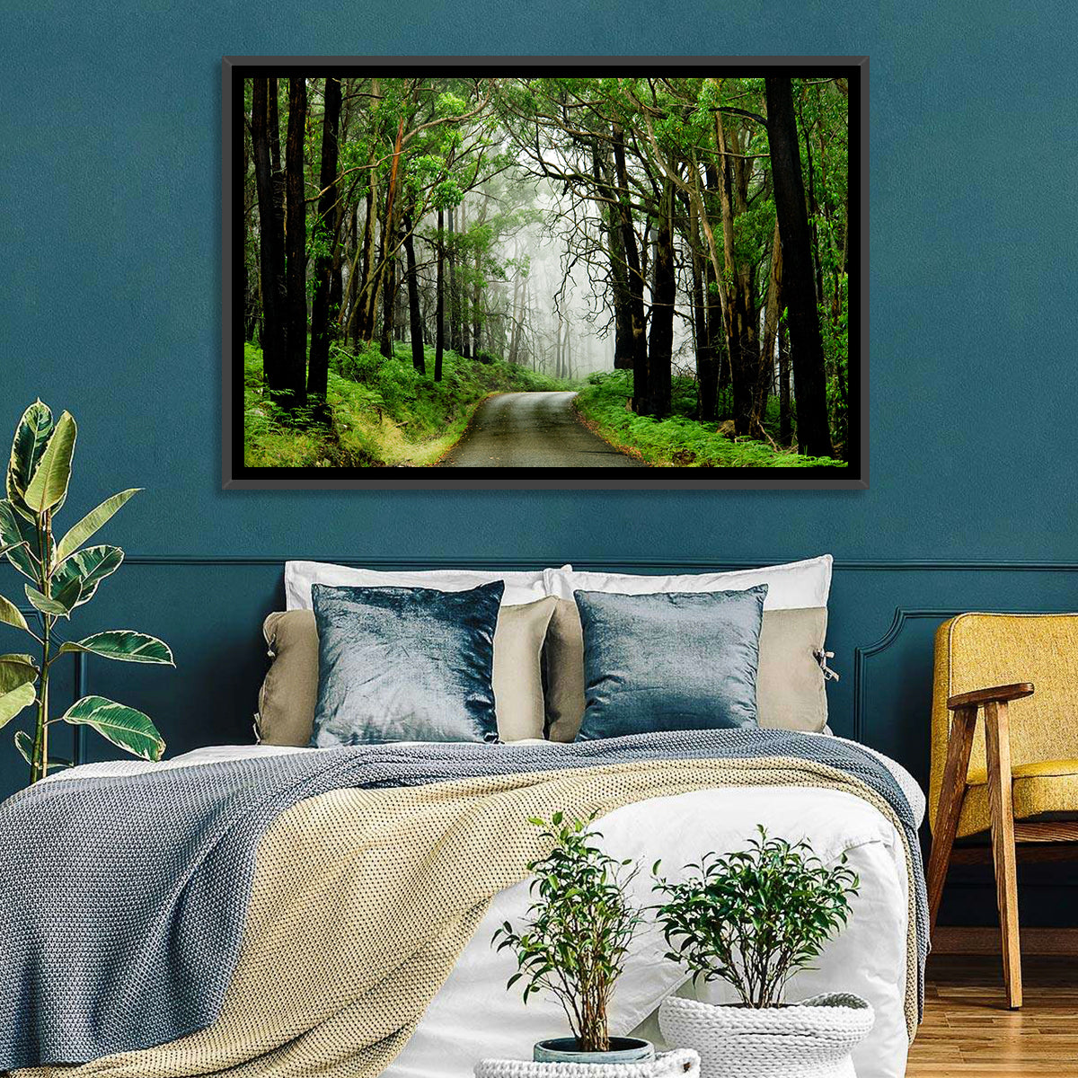Misty Eucalyptus Road Wall Art