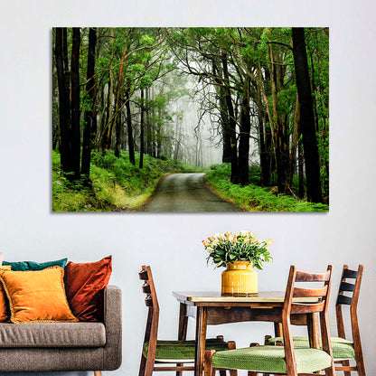 Misty Eucalyptus Road Wall Art