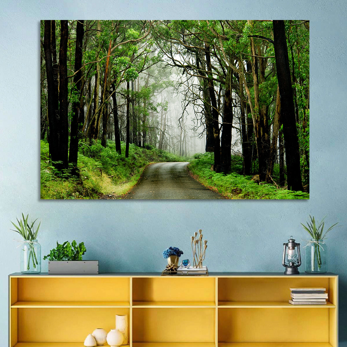Misty Eucalyptus Road Wall Art