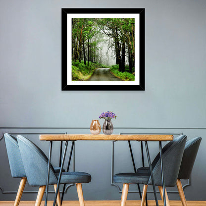 Misty Eucalyptus Road Wall Art