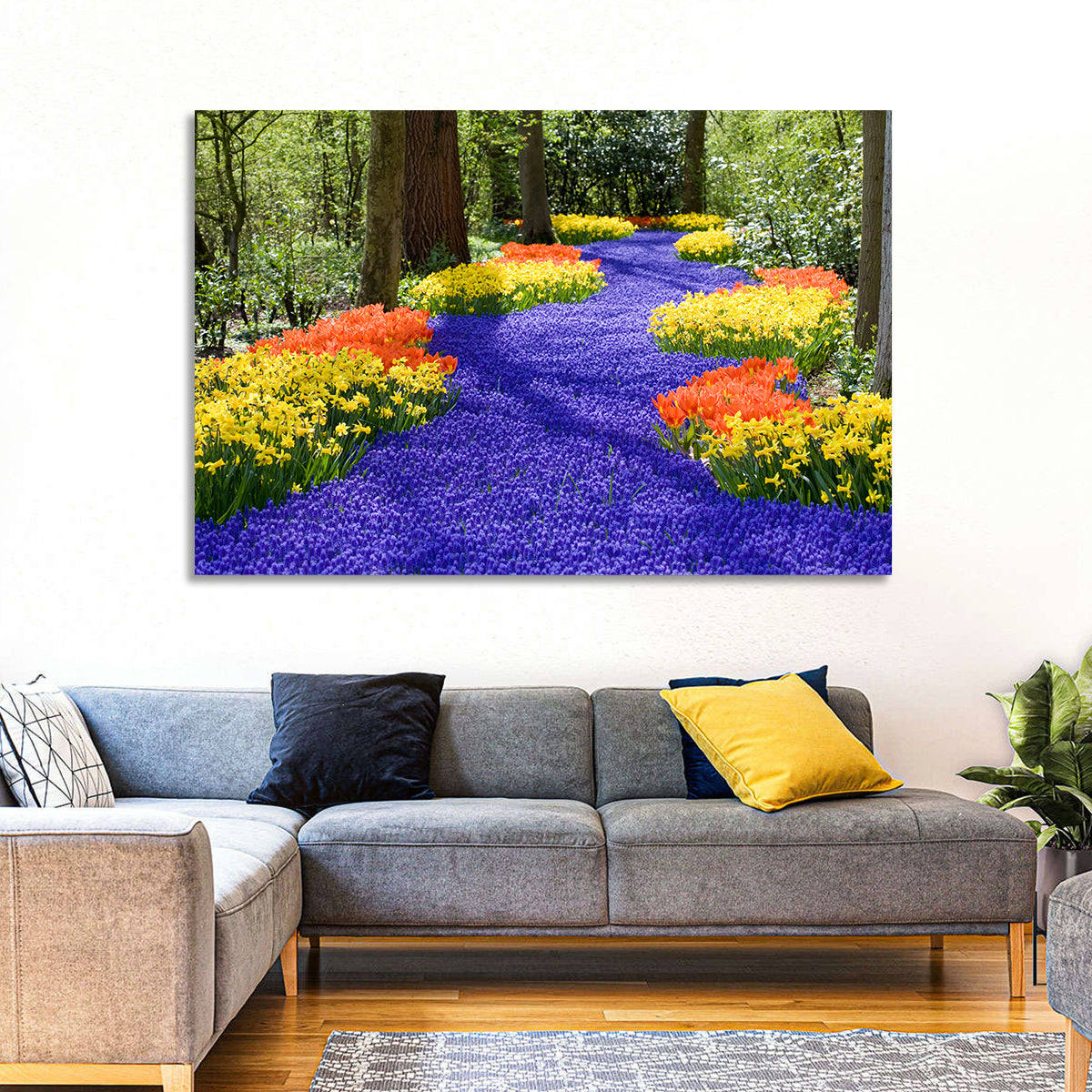 Spring Garden Path Wall Art in a room, landscape