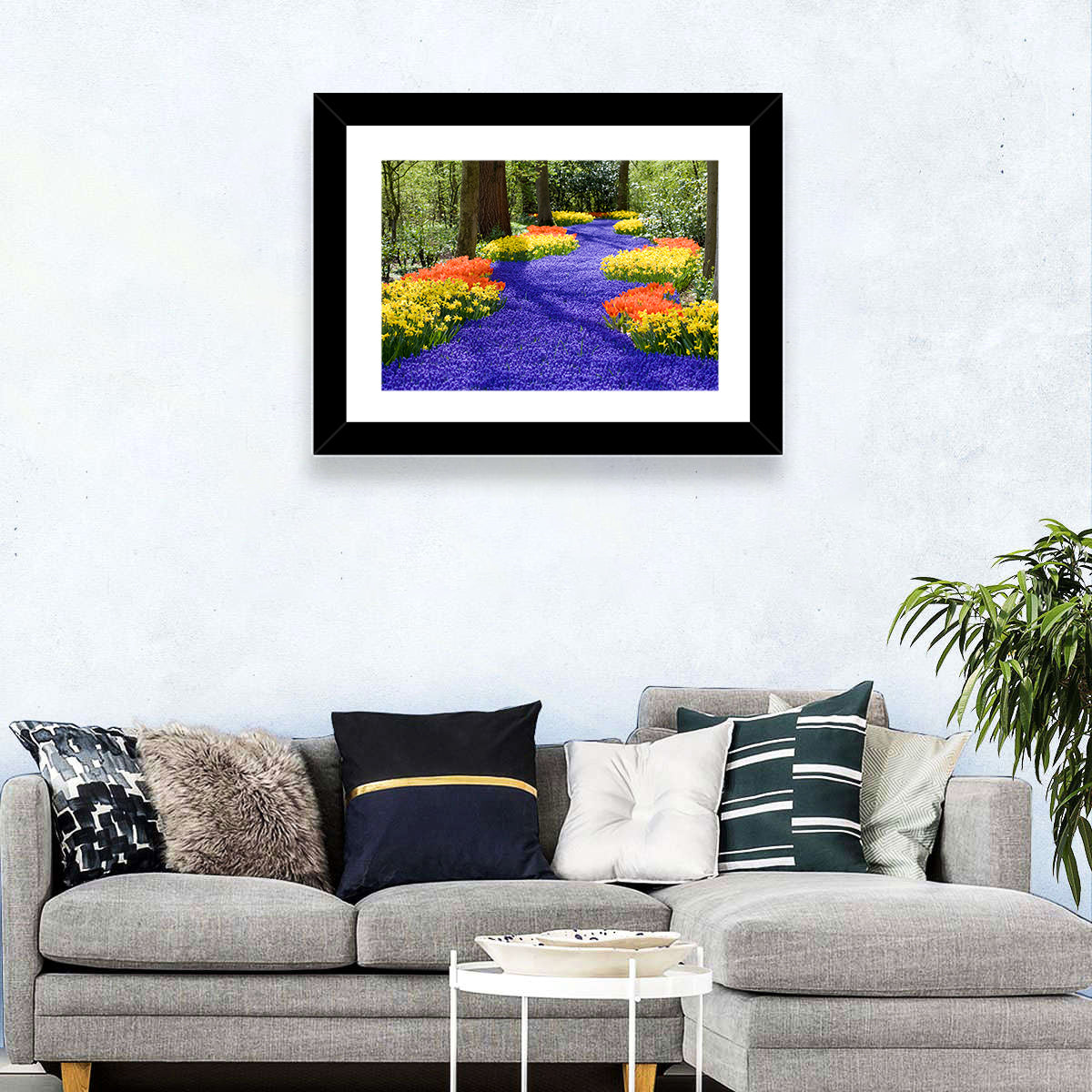 Spring Garden Path Wall Art in a room, landscape