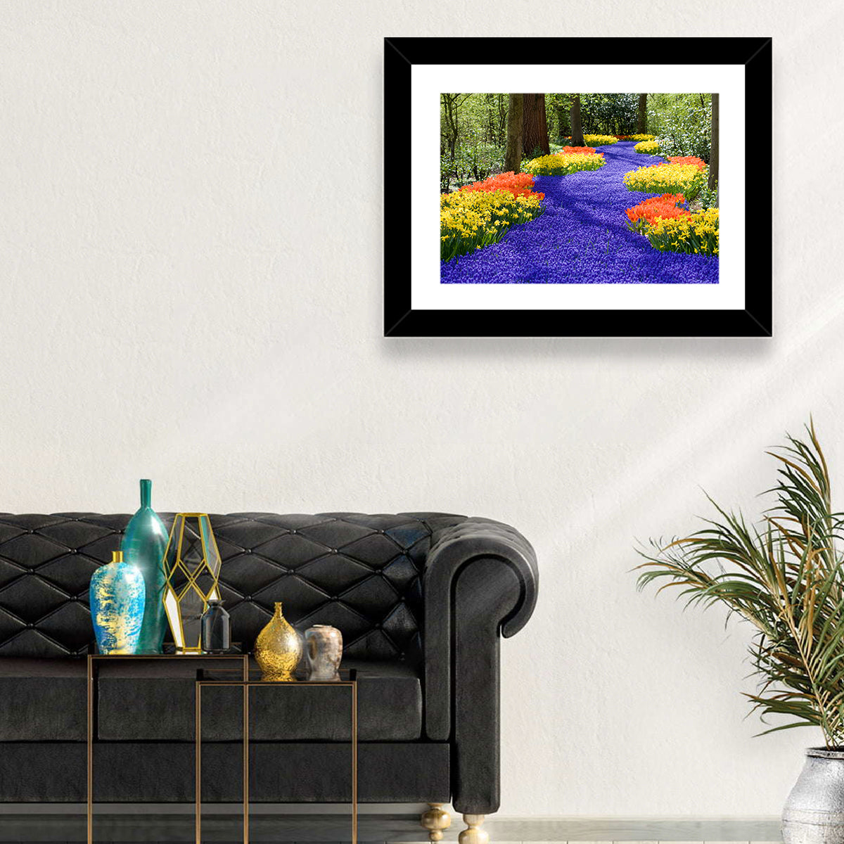 Spring Garden Path Wall Art in a room, landscape