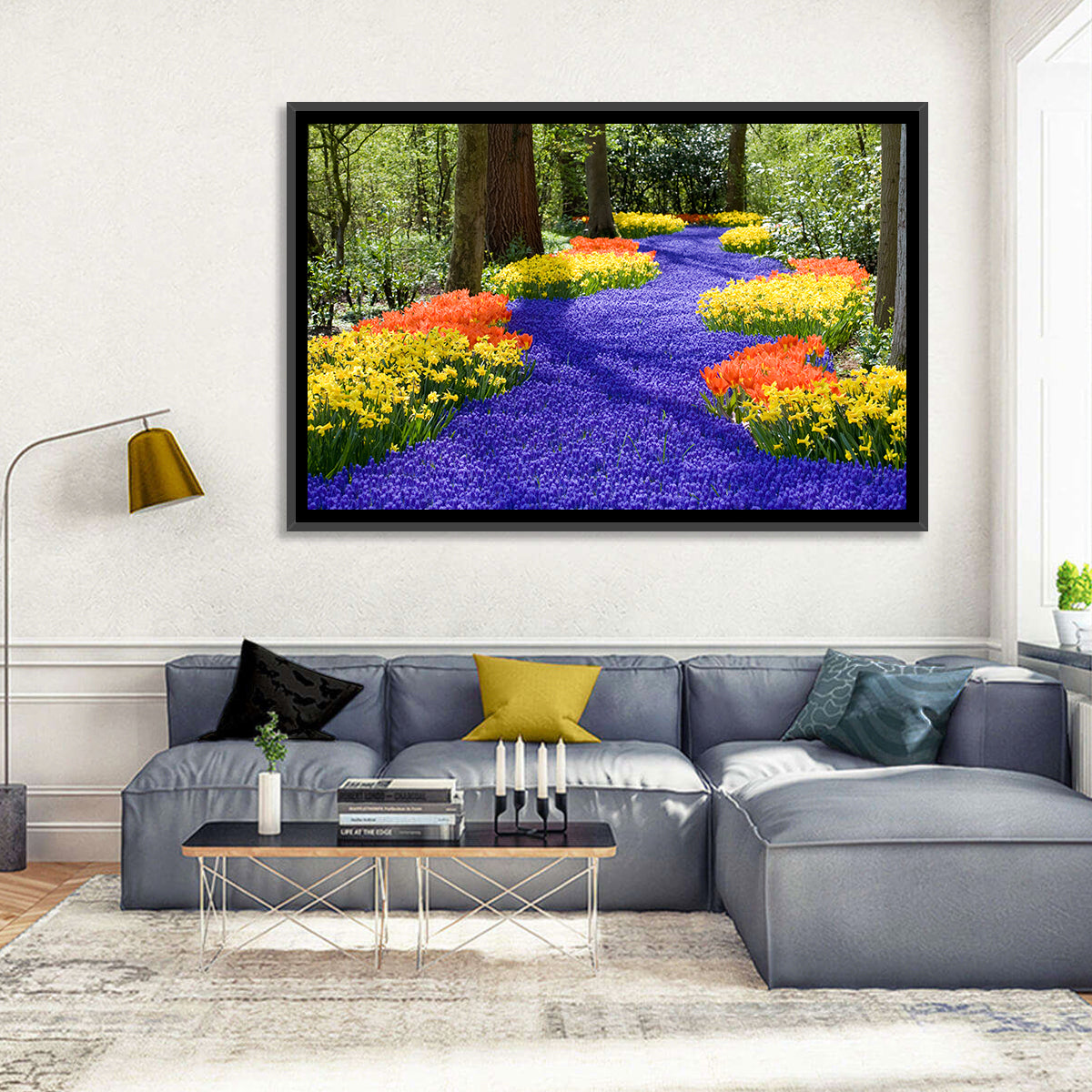 Spring Garden Path Wall Art in a room, landscape