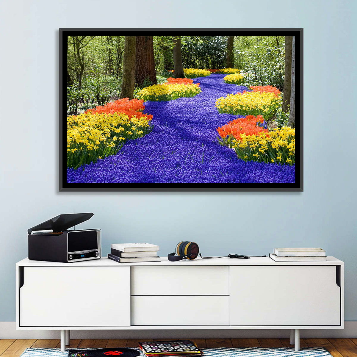 Spring Garden Path Wall Art in a room, landscape