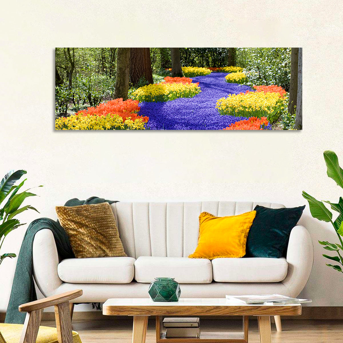 Spring Garden Path Wall Art in a room, landscape