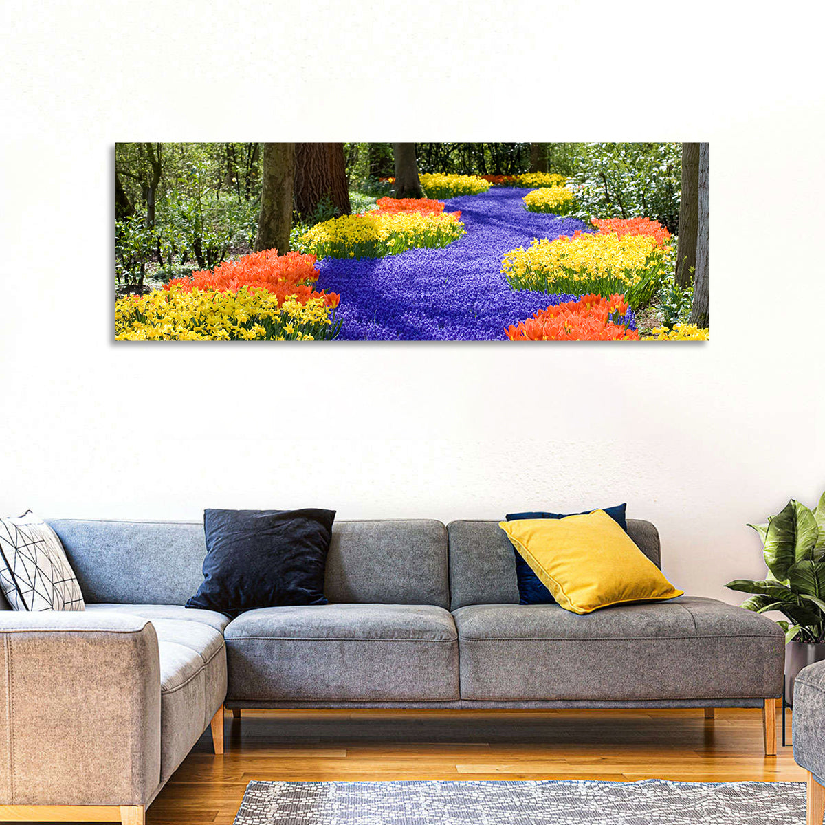 Spring Garden Path Wall Art in a room, landscape
