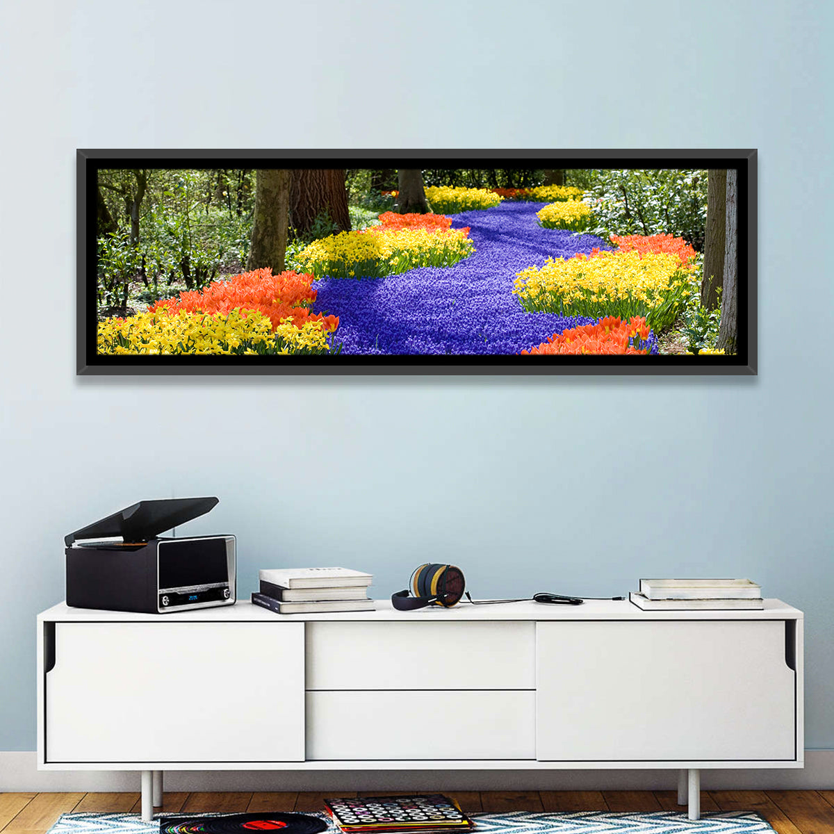 Spring Garden Path Wall Art in a room, landscape