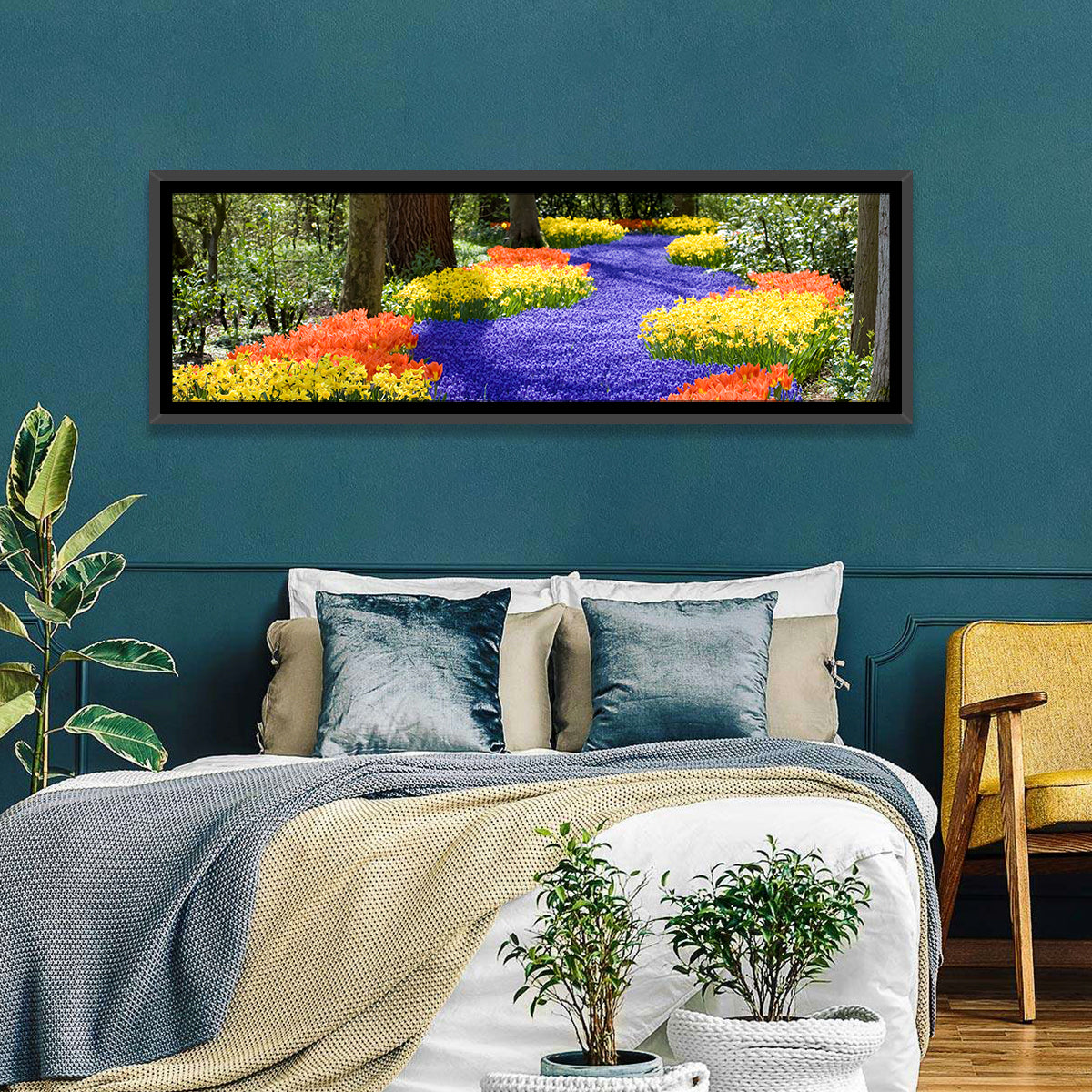 Spring Garden Path Wall Art in a room, landscape