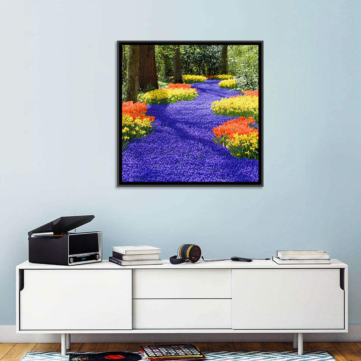 Spring Garden Path Wall Art in a room, landscape