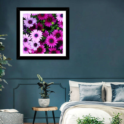 Pink and Purple Daisies Wall Art