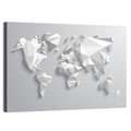 Faceted Triangular World Map Wall Art