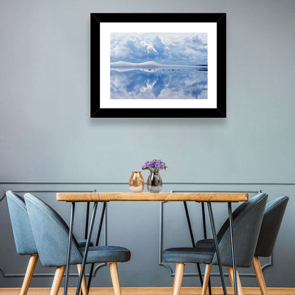 Siljan Lake Mist Reflection Wall Art