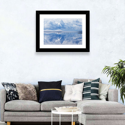 Siljan Lake Mist Reflection Wall Art