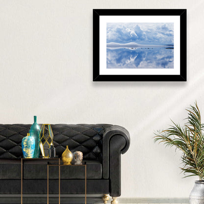 Siljan Lake Mist Reflection Wall Art