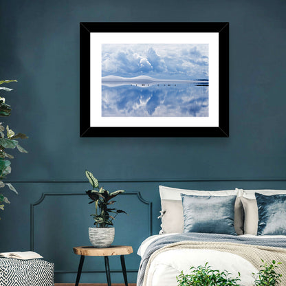 Siljan Lake Mist Reflection Wall Art