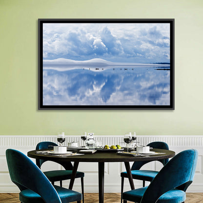 Siljan Lake Mist Reflection Wall Art