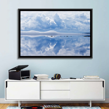 Siljan Lake Mist Reflection Wall Art