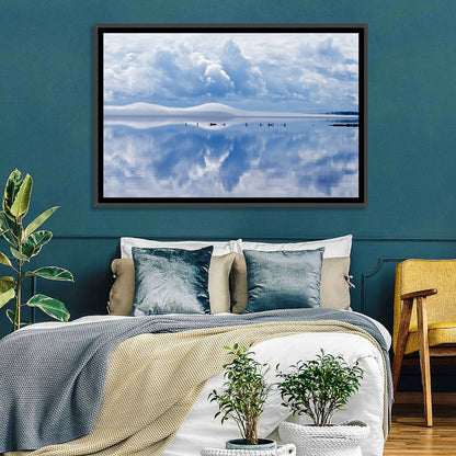 Siljan Lake Mist Reflection Wall Art