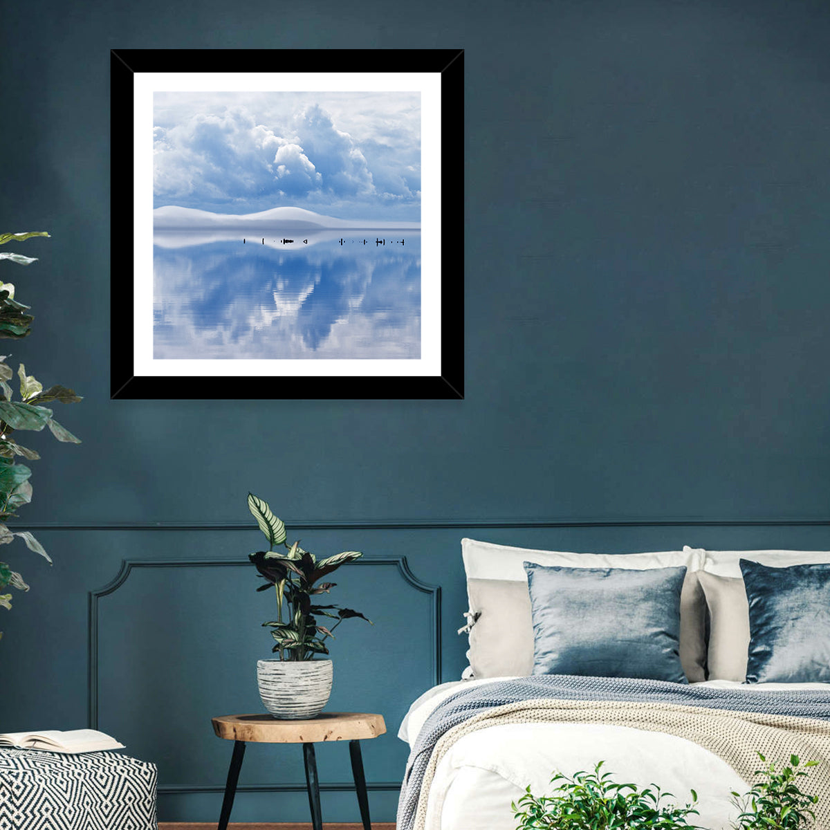 Siljan Lake Mist Reflection Wall Art