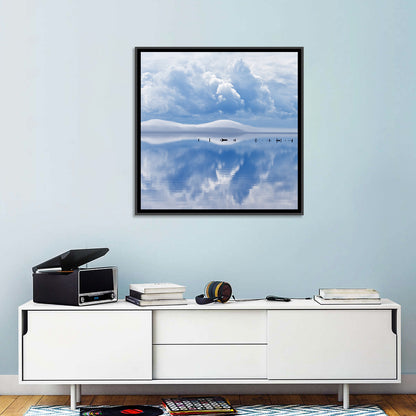 Siljan Lake Mist Reflection Wall Art