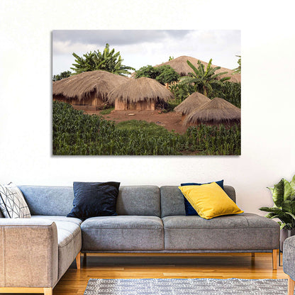 Thatched Roof Huts Wall Art