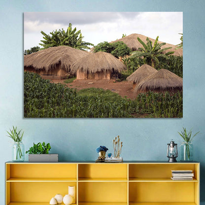 Thatched Roof Huts Wall Art
