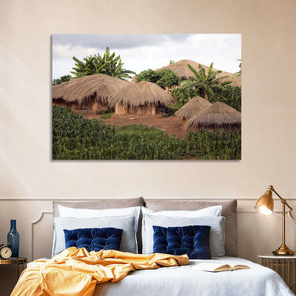 Thatched Roof Huts Wall Art