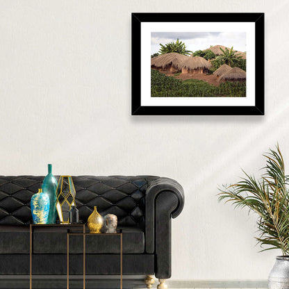 Thatched Roof Huts Wall Art