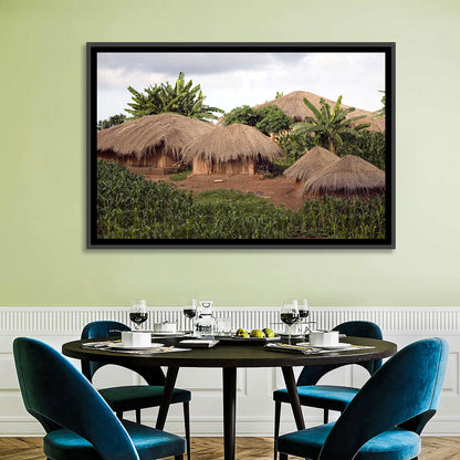 Thatched Roof Huts Wall Art