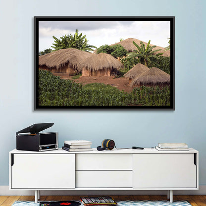 Thatched Roof Huts Wall Art