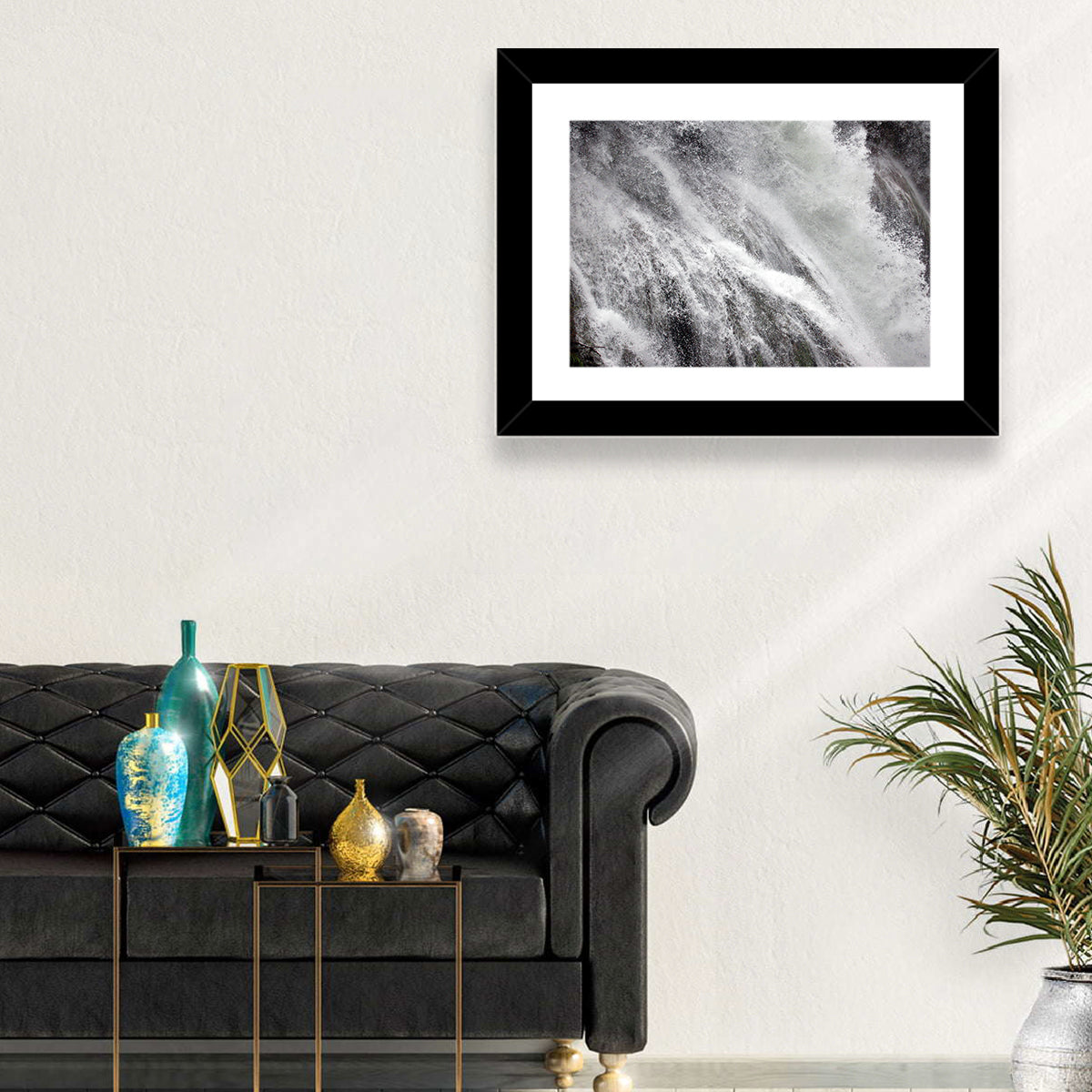 Marmore Waterfall in Motion Wall Art in a room, landscape