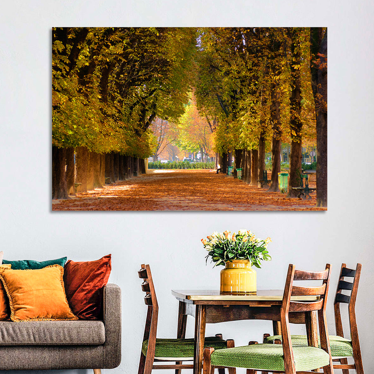 Golden Hour Autumn Path Wall Art
