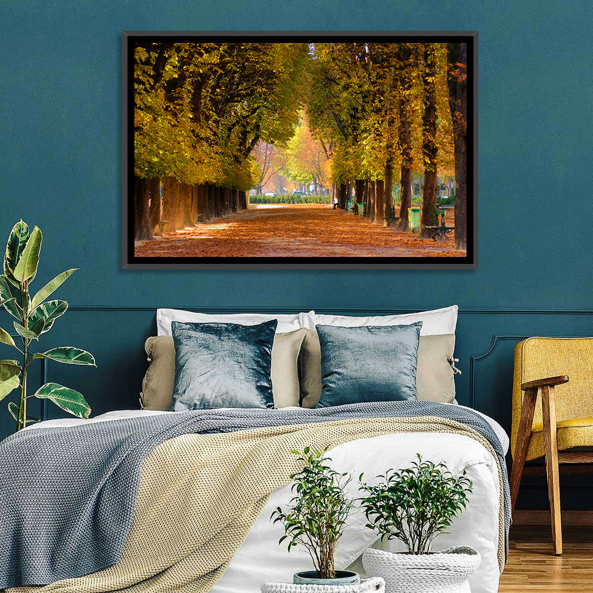 Golden Hour Autumn Path Wall Art