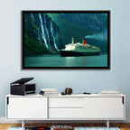 Cruise Ship at Geiranger Fjord Wall Art