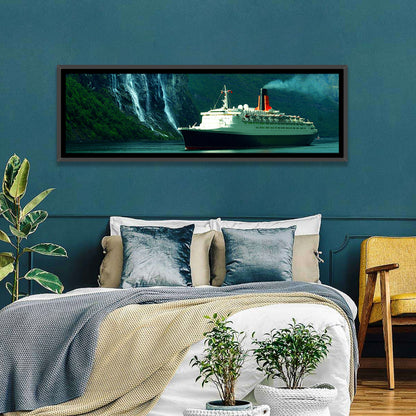 Cruise Ship at Geiranger Fjord Wall Art