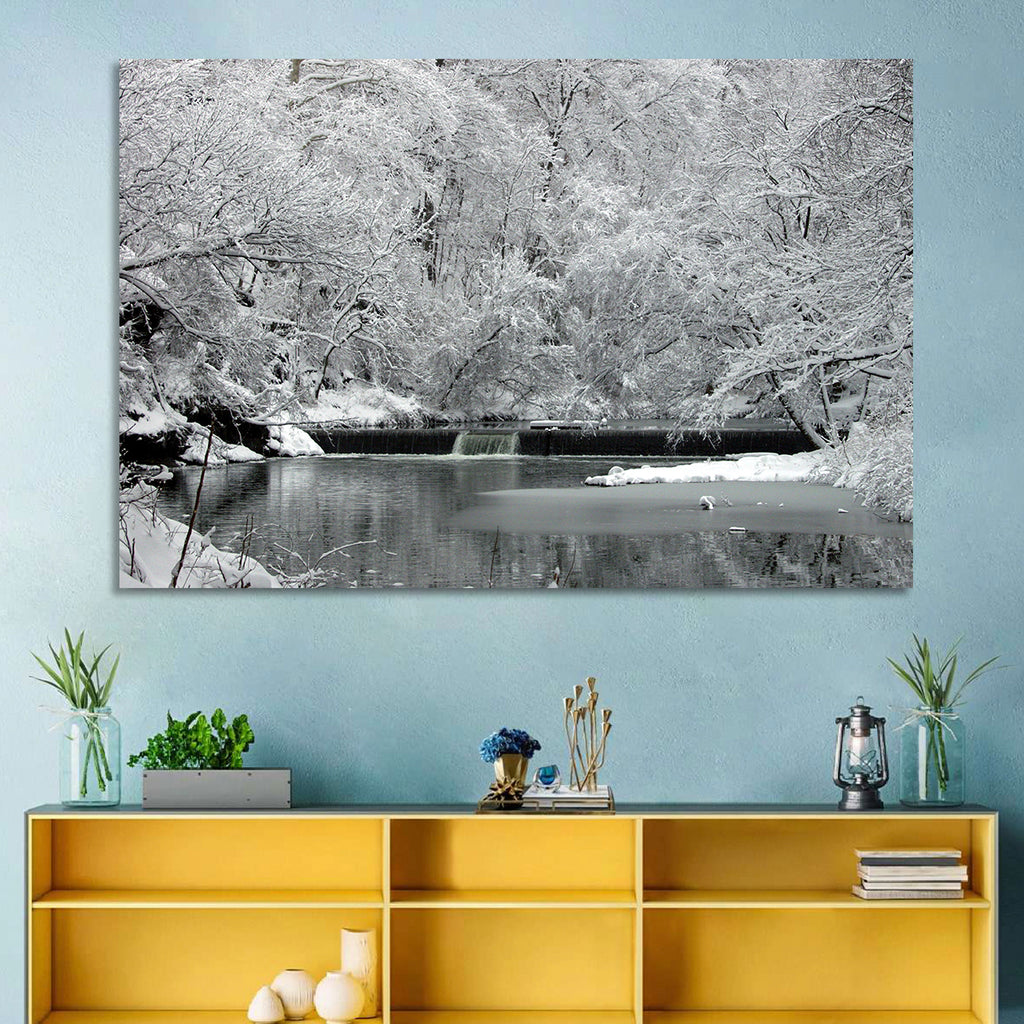 Fairmount Park Winter Spillway Wall Art