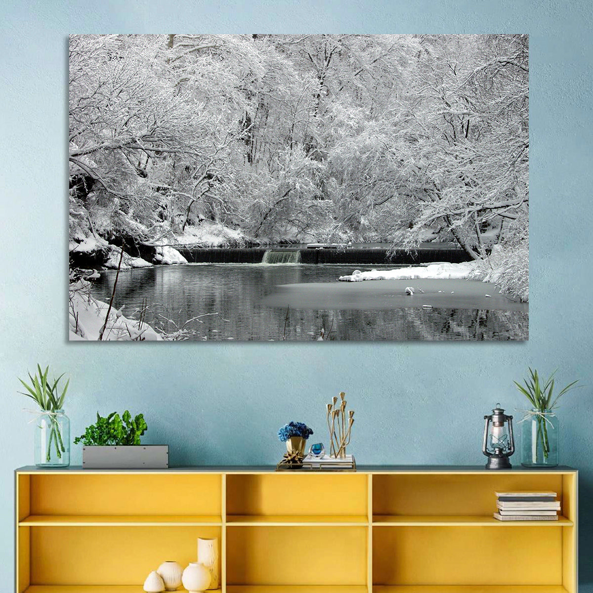 Fairmount Park Winter Spillway Wall Art