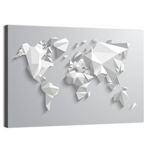 Triangular World Map Wall Art