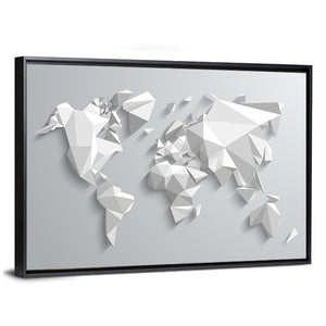 Triangular World Map Wall Art