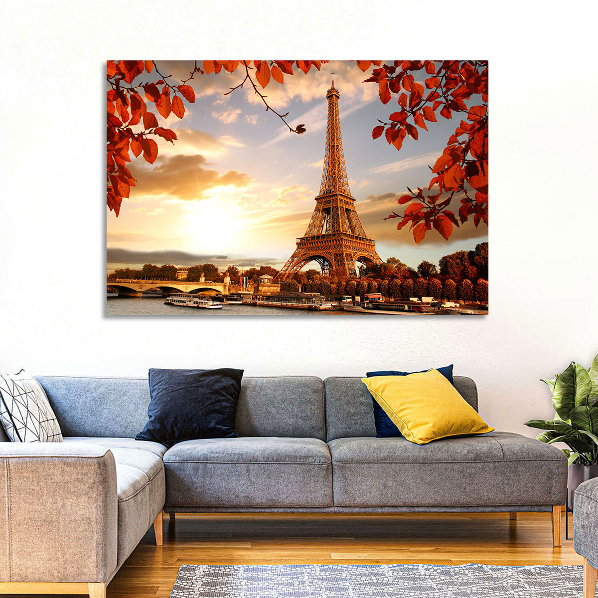 Eiffel Tower at Golden Hour Wall Art