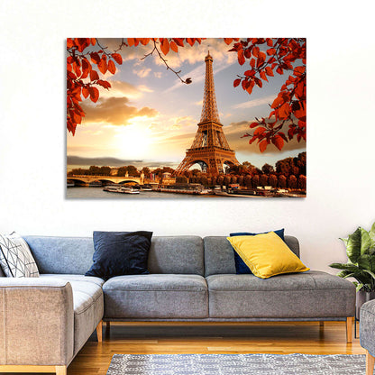 Eiffel Tower at Golden Hour Wall Art