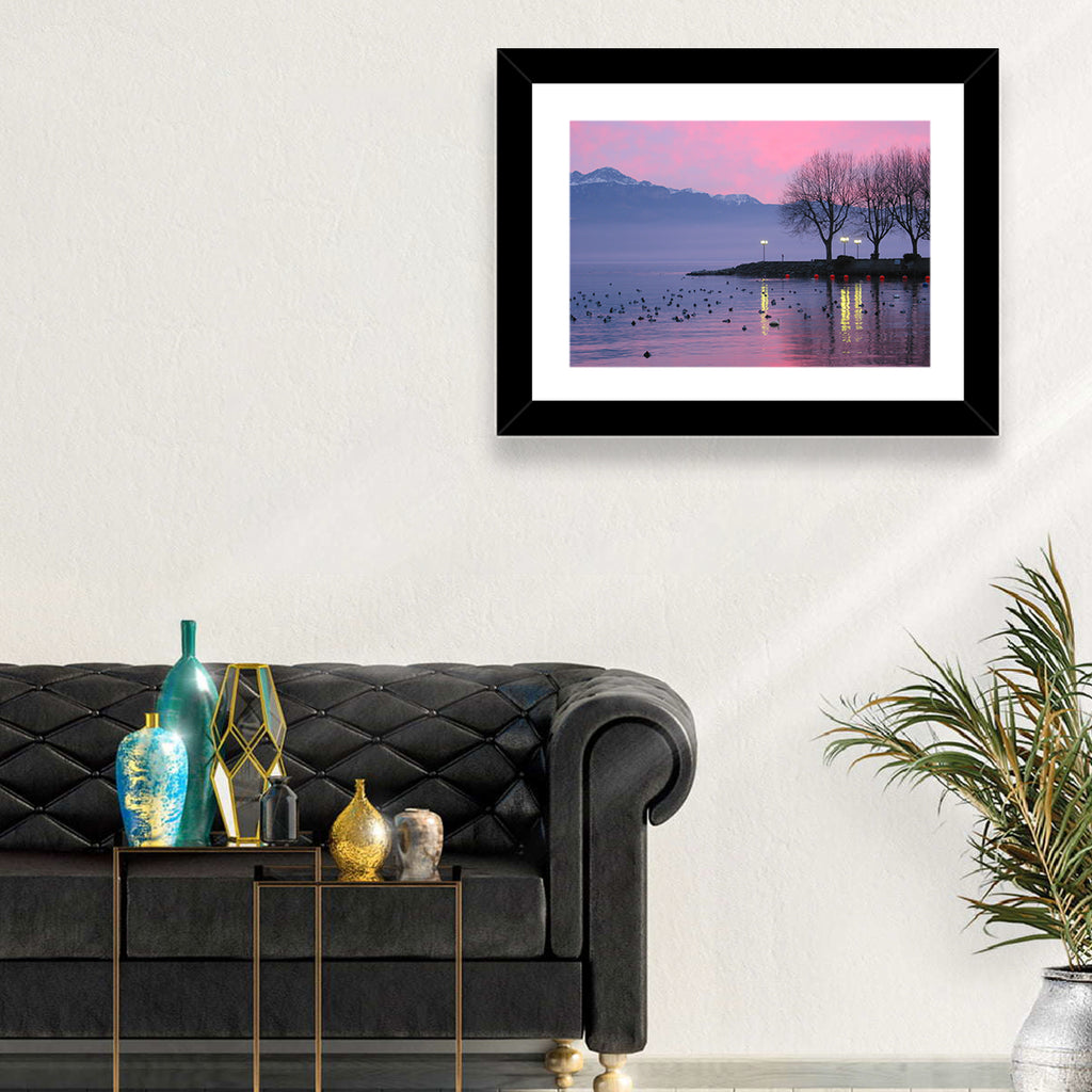 Lake Geneva Twilight Wall Art